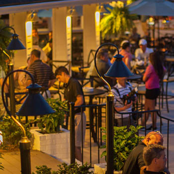 Night falls on the Beer Garden