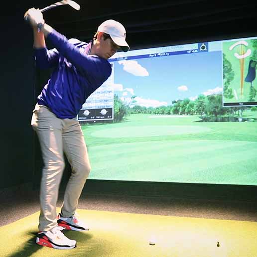 Get some practice in at the Full Swing Golf Simulator